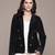 Black nylon knitted jacket