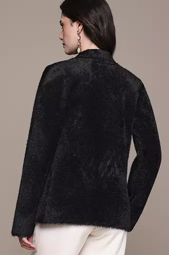 Black nylon knitted jacket