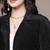 Black nylon knitted jacket