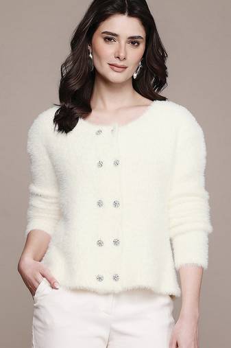 White nylon sweater