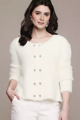 White nylon sweater