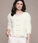 White nylon sweater
