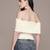 White Viscose off shoulder top