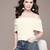 White Viscose off shoulder top
