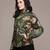 Olive printed velvet jacket