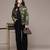 Olive printed velvet jacket