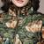 Olive printed velvet jacket