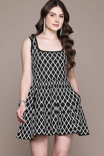 Black Viscose short dress