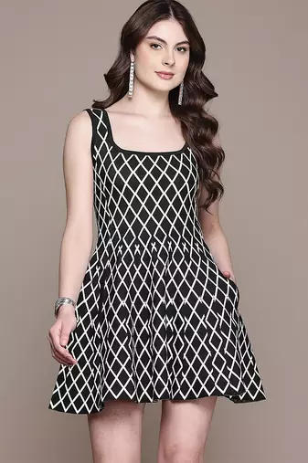 Black Viscose short dress