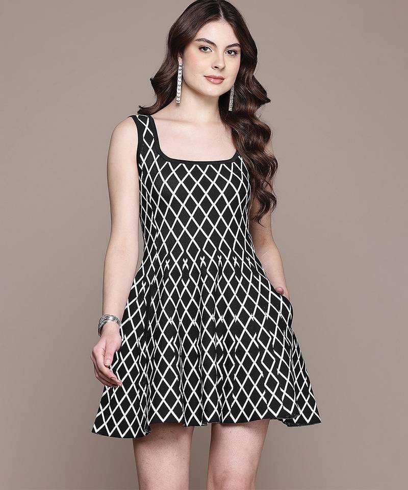 Black Viscose short dress