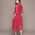 Red embroidered Viscose dress