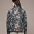 Black printed poly taffeta jacket