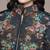Black printed poly taffeta jacket