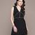 Black embellished nylon short dress