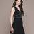 Black embellished nylon short dress