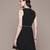 Black embellished nylon short dress