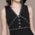 Black embellished nylon short dress