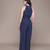 Navy blue crepe jumpsuit