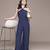 Navy blue crepe jumpsuit