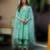 Mint Green embroidered chanderi straight suit set