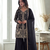 Black Silk Sequence Work Kurta Sharara and Dupatta 3pc Set