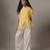 Butter yellow embroidered raw silk co ord set