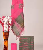 Pink exclusive new hand block printed kota cotton dress materials