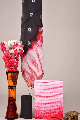 Pink exclusive new hand block printed kota cotton dress materials