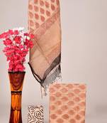 Peach exclusive new hand block printed kota cotton dress materials