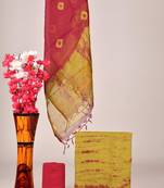 Yellow exclusive new hand block printed kota cotton dress materials