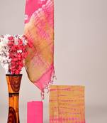 Pink exclusive new hand block printed kota cotton dress materials