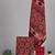Red exclusive new hand block printed maheshwari silk zari border suits pieces