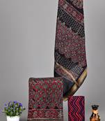 Multicolor exclusive new hand block printed maheshwari silk zari border suits pieces