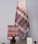 Multicolor exclusive new hand block printed maheshwari silk zari border suits pieces