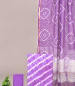 Black hand block printed cotton suit with kota doriya dupatta