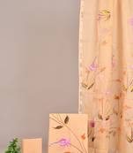 Cream hand block printed cotton suit with kota doriya dupatta