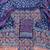Blue hand block printed cotton suit with kota doriya dupatta
