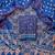 Blue hand block printed cotton suit with kota doriya dupatta