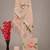 Peach bagru hand block printed linen suits with zari border