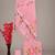 Pink bagru hand block printed linen suits with zari border