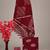 Maroon bagru hand block printed linen suits with zari border