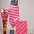 Pink bagru hand block printed linen suits with zari border