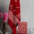 Red bagru hand block printed linen suits with zari border