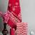 Pink bagru hand block printed linen suits with zari border
