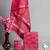Pink bagru hand block printed linen suits with zari border