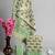 Green bagru hand block printed linen suits with zari border