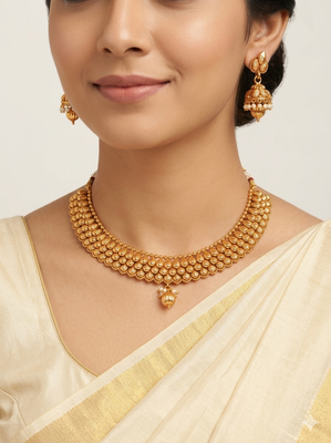 Metallic necklace set 1