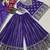 Purple embroidery chinnon silk fully stitched sarara palazzo suit set