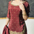 Maroon embroidery crep fully stitched sarara palazzo suit set