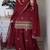 Maroon embroidery satin fully stitched sarara palazzo suit set